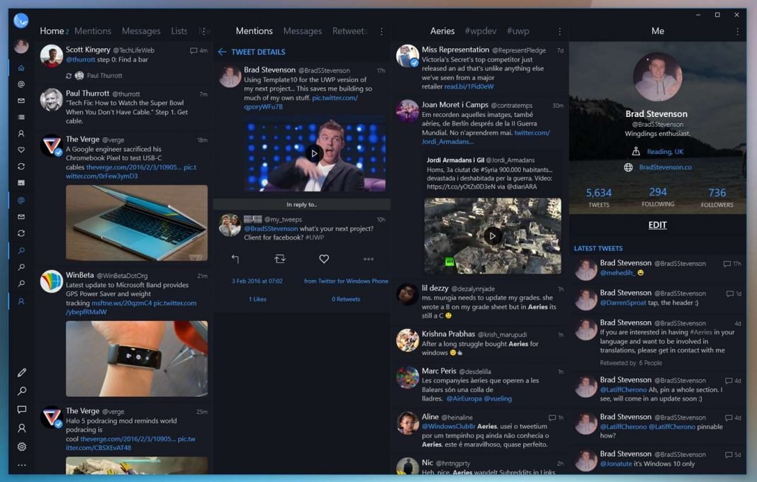 Windows İçin En İyi Twitter Uygulaması Windows İçin En İyi Twitter Uygulaması - Aeries