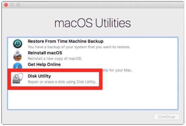 boot mac to disk utility